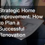 Strategic Home Improvement: How to Plan a Successful Renovation