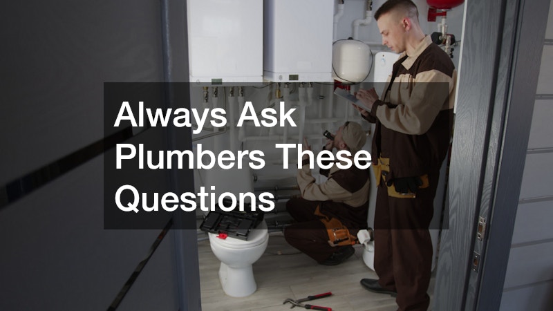 Always Ask Plumbers These Questions